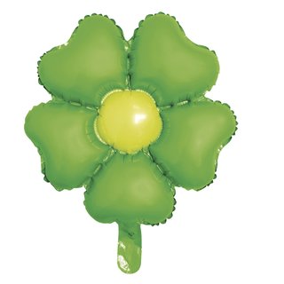 Folienballon Blume, immergrün, 45x55cm, Beutel 1Stück