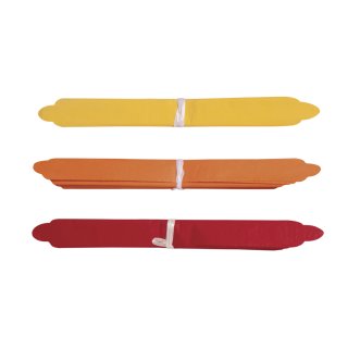 Papier-Pompoms, 35cm ø, rot/gelb/orange, farblich sortiert, Beutel 3Stück