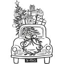 Stempel "Driving Home For Christmas", 7x10cm
