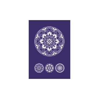 Schablone Art of Mandala A5, 1 Schablone+1 Rakel, Beutel