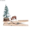 Kunststoff-Miniaturen Hirsche, sortiert, 1,5-3cm, Inhalt: 7 Stück
