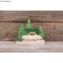 Holzmotive Bäume und Auto, FSC100%, 20x17,5cm, Beutel 3Stück