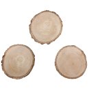 Holzscheibe rund, natur, 10-12cm ø, Bund 3Stück