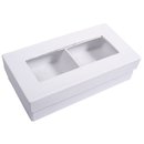 Pappmaché-Geschenkbox, weiß, 16,5x8,5x4,5cm