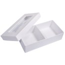 Pappmaché-Geschenkbox, weiß, 16,5x8,5x4,5cm