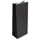 Papier-Blockbodenbeutel, schwarz, 10x24x6cm, Beutel 25 Stück
