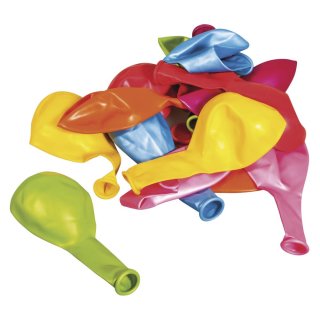 Latex-Luftballons metallic, 30cm ø, farblich sortiert, Beutel 14Stück