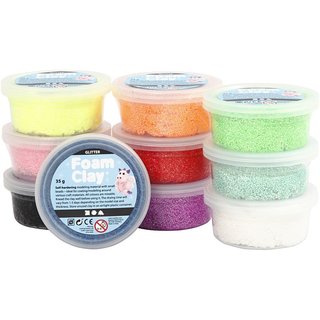 Foam Clay® - Glitter Sortiment, 10x35g, sortiert