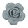 Schnulli-Silikon Rose 4 cm, grau, Beutel 2 Stück