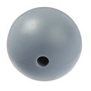 Schnulli-Silikon Perle 15 mm, grau, Beutel 4 Stück