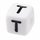 Schnulli-Buchstaben-Würfel 10 mm, "T", Kunststoff, 1 Stück