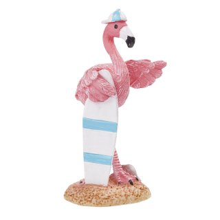 Flamingo mit Surfbrett, ca. 6 cm