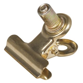Metall-Clip mit Schraube, gold, 2,2x2,2cm, Beutel 3Stück