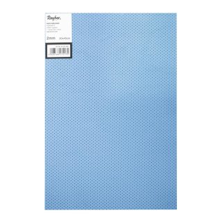 Moosgummi Platte, gepunktet, hellblau, 30x45x0,2cm