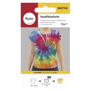 Batik-Handfärbefarbe, sonnengelb, Beutel 10g