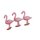 Miniatur Flamingo aus Polyresin, 4x1,7x6,3cm, Beutel 3 Stück