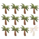 Holz-Streuteile Palmen mit Klebepunkt, 3,8x4,2cm, Beutel 12 Stück