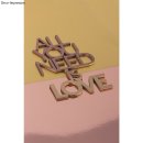 Holzschr. "All you need is love" FSC100%, natur, 12,4x21,8x0,4cm, Beutel 1Stück