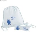 Turnbeutel mit Kordelzug + Stiftetasche, hellblau, Set 2 Teile, Sportbeutel