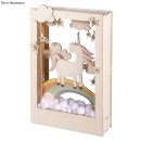 Holzbausatz 3D-Motivrahmen Einhorn, natur, 20x30x6,5cm, 13-tlg. , Box 1Set