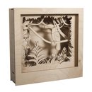 Holzbausatz 3D-Motivrahmen Tukan, natur, 24x24x6,5cm, 11-tlg. , Box 1Set