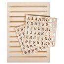 Holz Letterboard,  natur, 30x42cm, inkl. 96 Buchstaben, 1Set