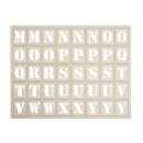 Holz Buchstaben für Letterboard, FSC100%, natur, 3x2,4cm, Set 120Stück