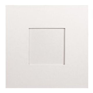 Pappmaché Bilderrahmen, weiß, 18x18x0,7cm, Bildausschnitt 9x9cm