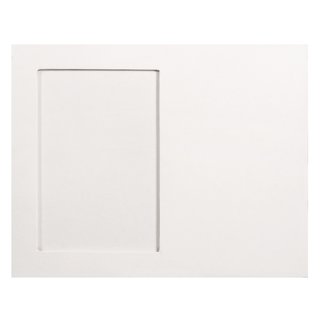Pappmaché Bilderrahmen, weiß, 23x18x0,7cm, Bildausschnitt 9,5x14,3cm