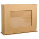Pappm. Box mit Fotorahmen, FSC Rec.100%, kraft, 19,5x5,5x15cm, f. Bildformat 9x13cm