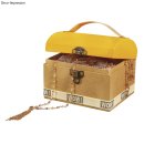 Pappmaché Koffer mit Henkel, Truhe, 13x11x10cm, 1 Stück
