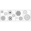 Transferpapier m. Vorlagen "Mandalas", 5xA4 Transferpapier+Vorlagen
