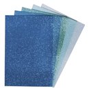 Moosgummi Platten Glitter, selbstkleb., blau-gr&uuml;n,...