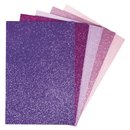 Moosgummi Platten Glitter, selbstkleb., pink-violett,...
