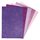 Moosgummi Platten Glitter, selbstkleb., pink-violett, 20x30x0,2cm, 5 Farben
