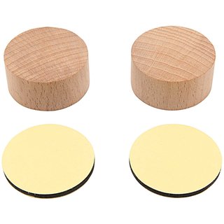 Holzstempelblock,1 Beutel, 2Stk, rund, quadratisch