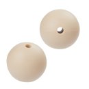 Schnulli-Silikon Perle 15 mm, natur, Beutel 4 Stück