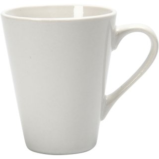 Becher, Kaffeetasse, H 10 cm, D: 5-8 cm, Weiß, 1Stck.