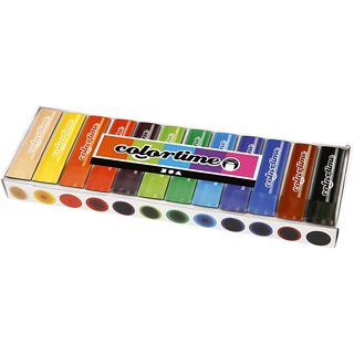 Kinder-Farbstifte, 12 Stück, 10 g, L 8 cm, Sortierte Farben