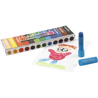 12 Stück L 8 cm Kinder-Farbstifte Soft-Color-Stick 10 g Sortierte Farben 