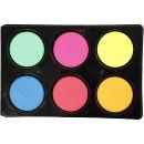 Wasserfarben-Palette, 44x16 mm, Neonfarben, 1Set