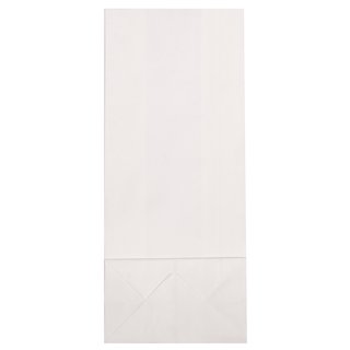 Papier-Blockbodenbeutel, weiß, 10x24x6cm, 80g/m2, Btl 25Stück