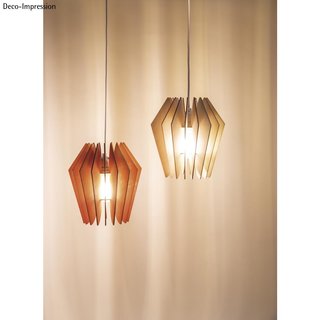 natur 4 Designs zur Wahl Holz Lamellenlampe 1 DIY-Set
