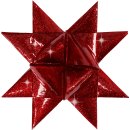 Folienstreifen für Fröbelsterne, B 25+40 mm, 16 Streifen, Rot mit Glitter