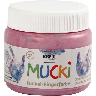 MUCKI Funkel-Fingerfarbe Feenstaub-Rosa 150 ml