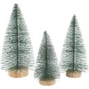 Weihnachtsbäume, H 10+13+14 mm, 3 Stck.