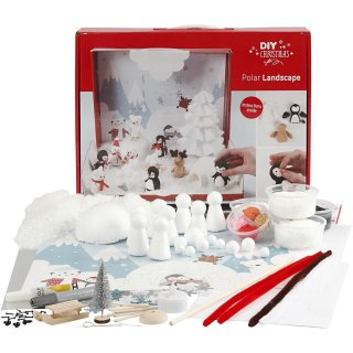 DIY-Set Polarlandschaft, Modellierset Eisbär, Pinguin, 1 Set