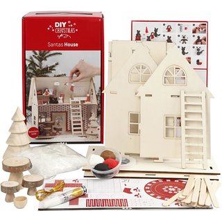 Materialset Weihnachtsmann-Haus, 1 Set