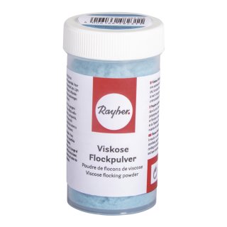 Viskose Flockpulver, babyblau, mit Streueinsatz, Dose 8g