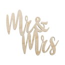 Holz-Minischrift "Mr&Mrs",  natur,...